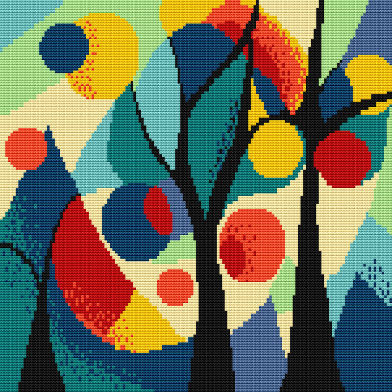 Trees-Needlepoint Tapestry Digital Download Chart